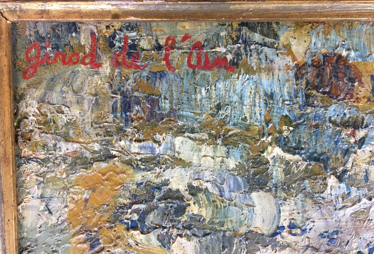 French Oil Painting "Children in Front of the Sea" by Helene Girod De L'Ain — detail 4