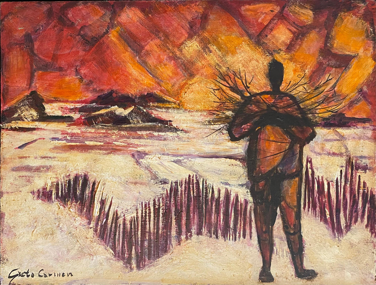 Figurative Oil Painting by Greta Carmen, American Modern Surrealism Painting — detail 3