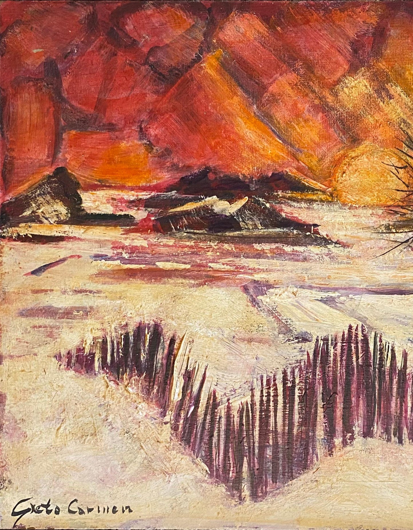 Figurative Oil Painting by Greta Carmen, American Modern Surrealism Painting — detail 5