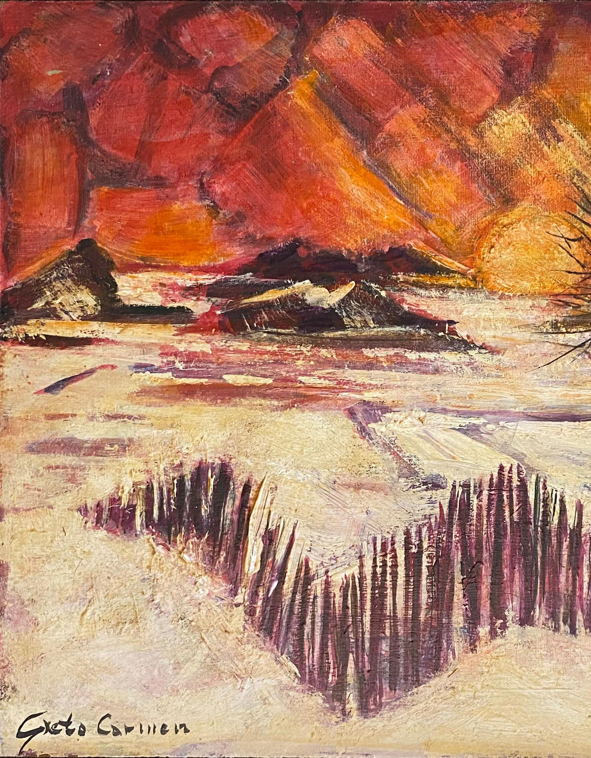 Figurative Oil Painting by Greta Carmen, American Modern Surrealism Painting — detail 5