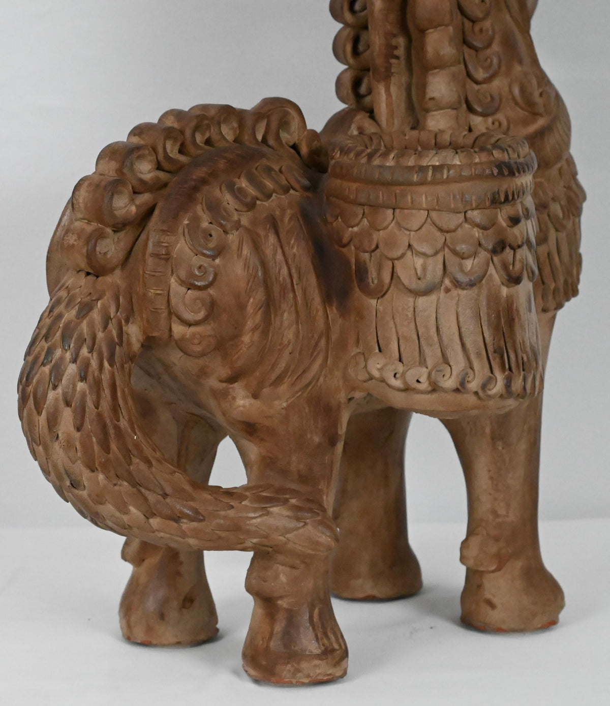 Hand Carved Terracotta Horse Sculpture attributed to Ugo Zaccagnini — detail 12