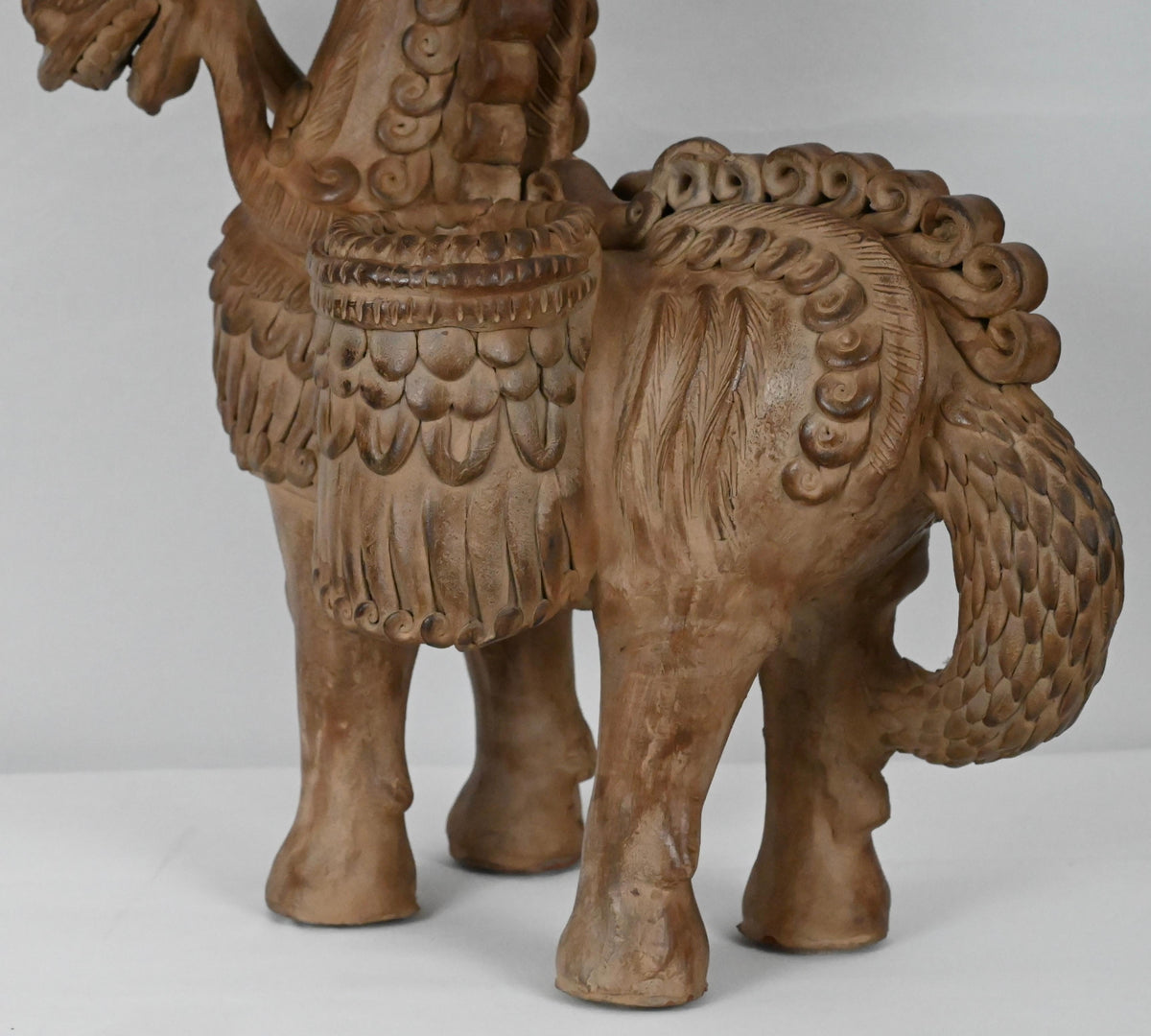 Hand Carved Terracotta Horse Sculpture attributed to Ugo Zaccagnini — detail 13
