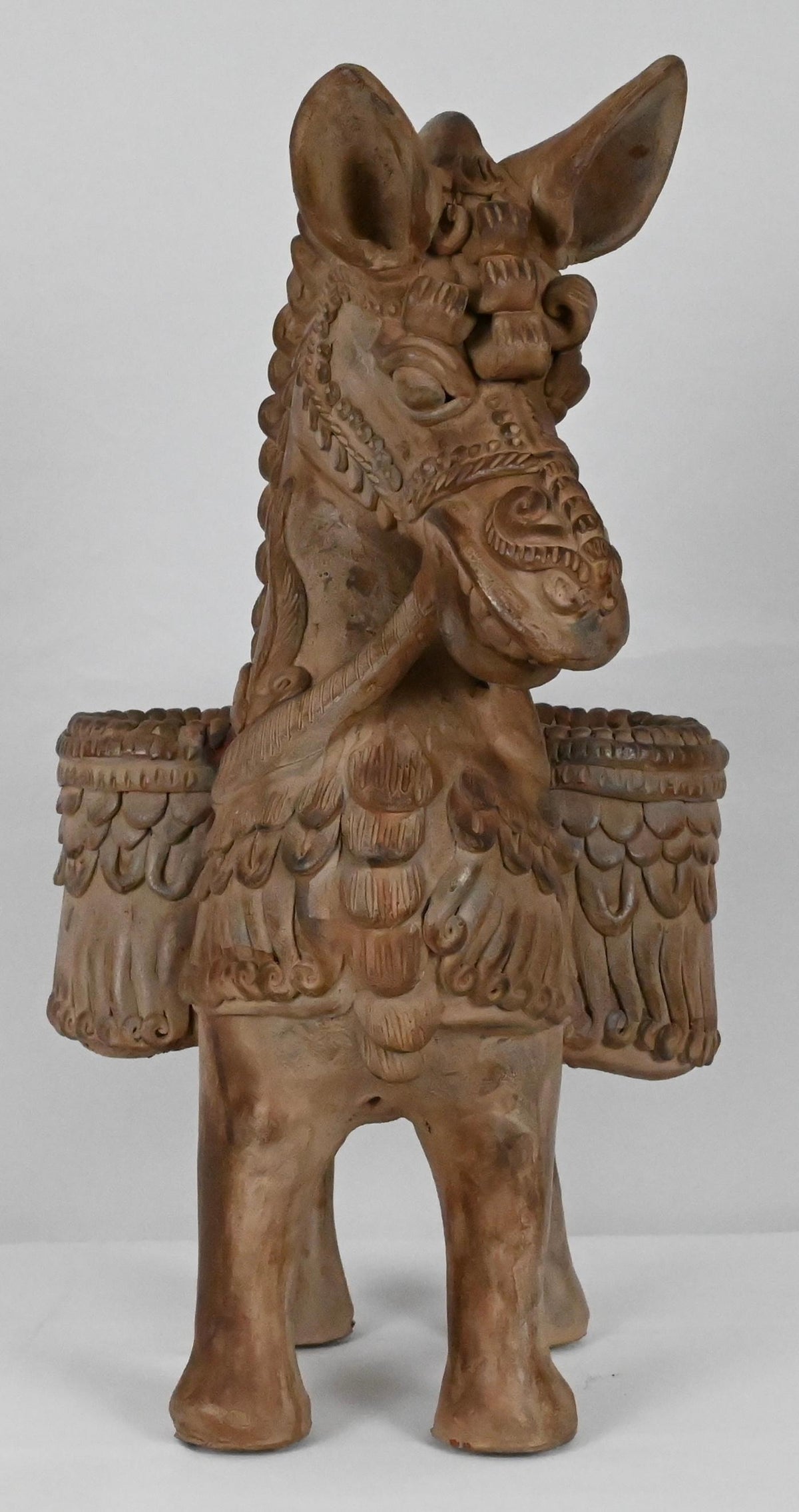 Hand Carved Terracotta Horse Sculpture attributed to Ugo Zaccagnini — detail 9
