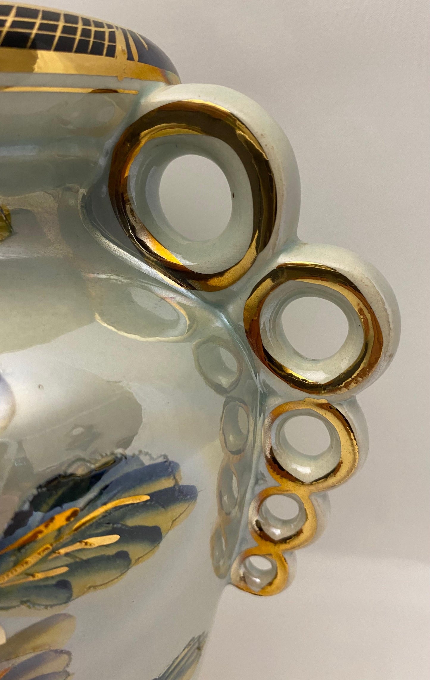 H. Bequet Quaregnon Porcelain Vase, Celadon — detail 3