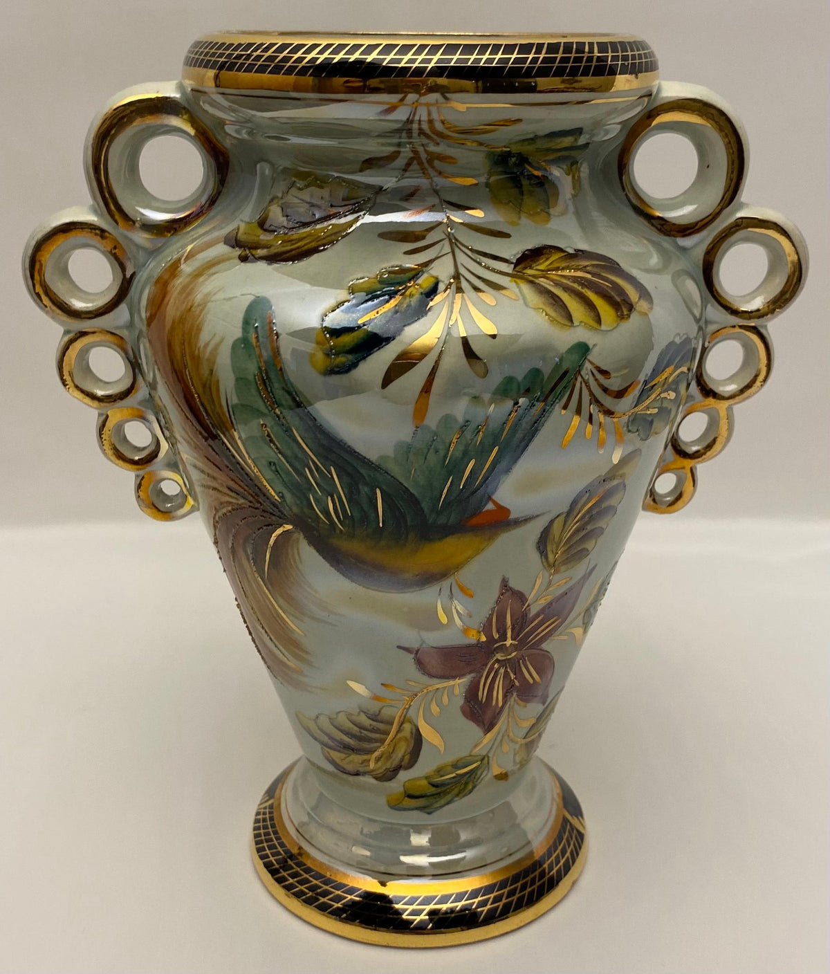 H. Bequet Quaregnon Porcelain Vase, Celadon — detail 2
