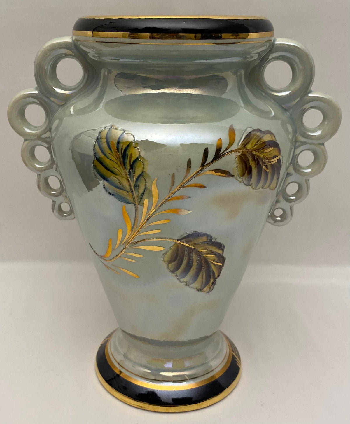 H. Bequet Quaregnon Porcelain Vase, Celadon — detail 5