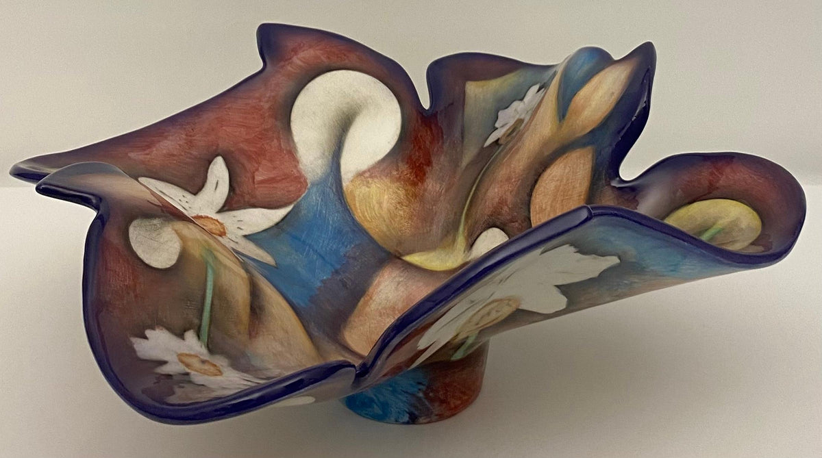 Harris Cles Multi-Colored Hand-Crafted Sculpted Bowl — detail 7
