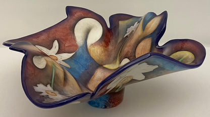 Harris Cles Multi-Colored Hand-Crafted Sculpted Bowl — detail 7