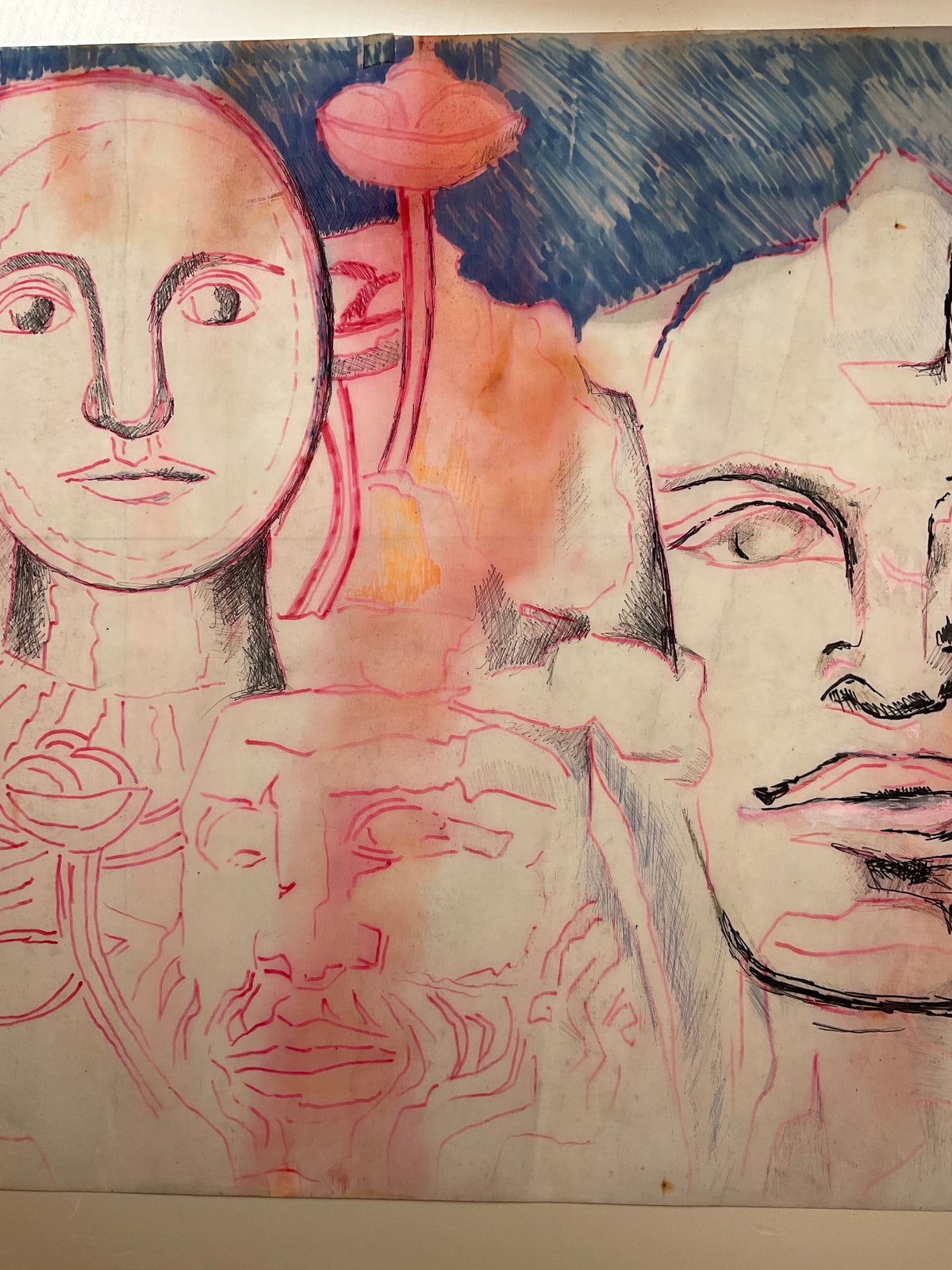 Fernand Leger Style Drawing by Heidi Melano — detail 2