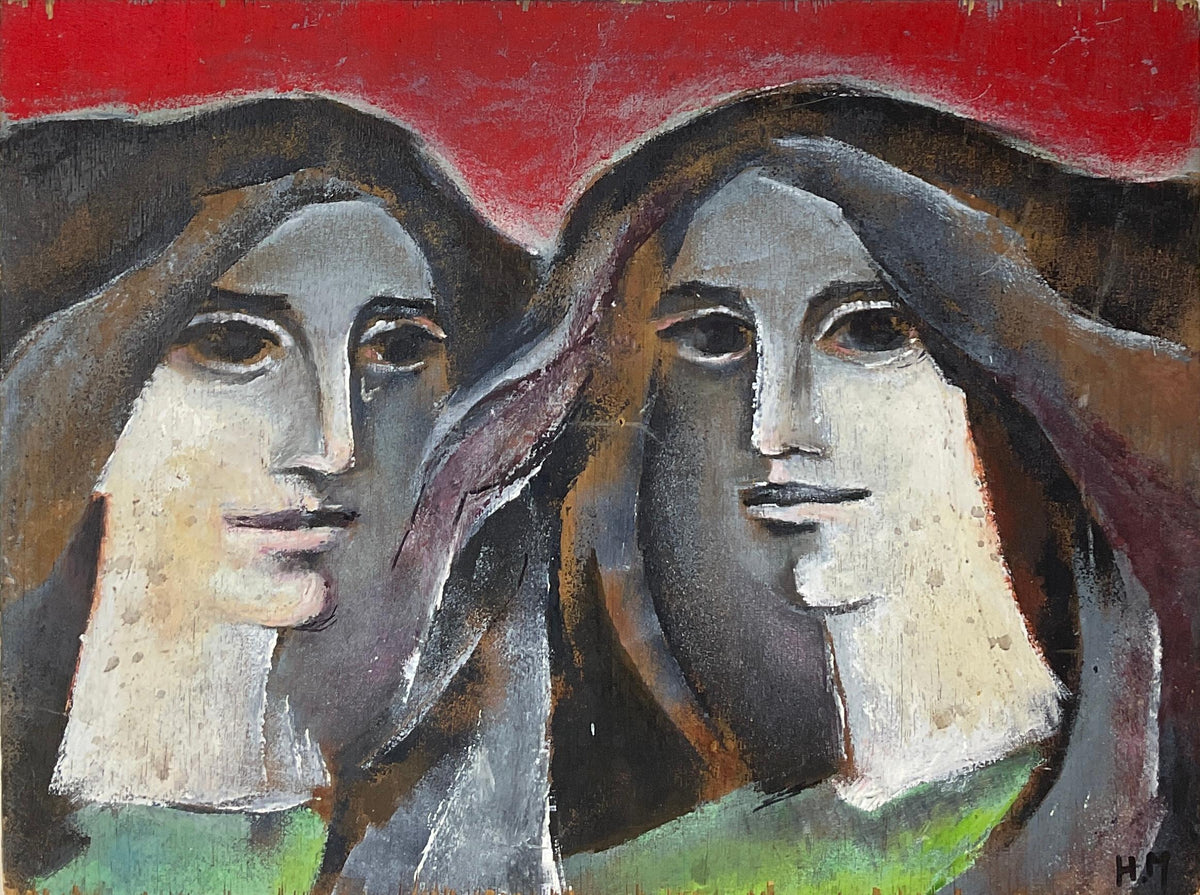 Heidi Melano Painting Oil on Board Double Sided — detail 2