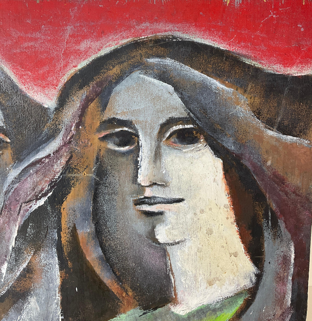 Heidi Melano Painting Oil on Board Double Sided — detail 3