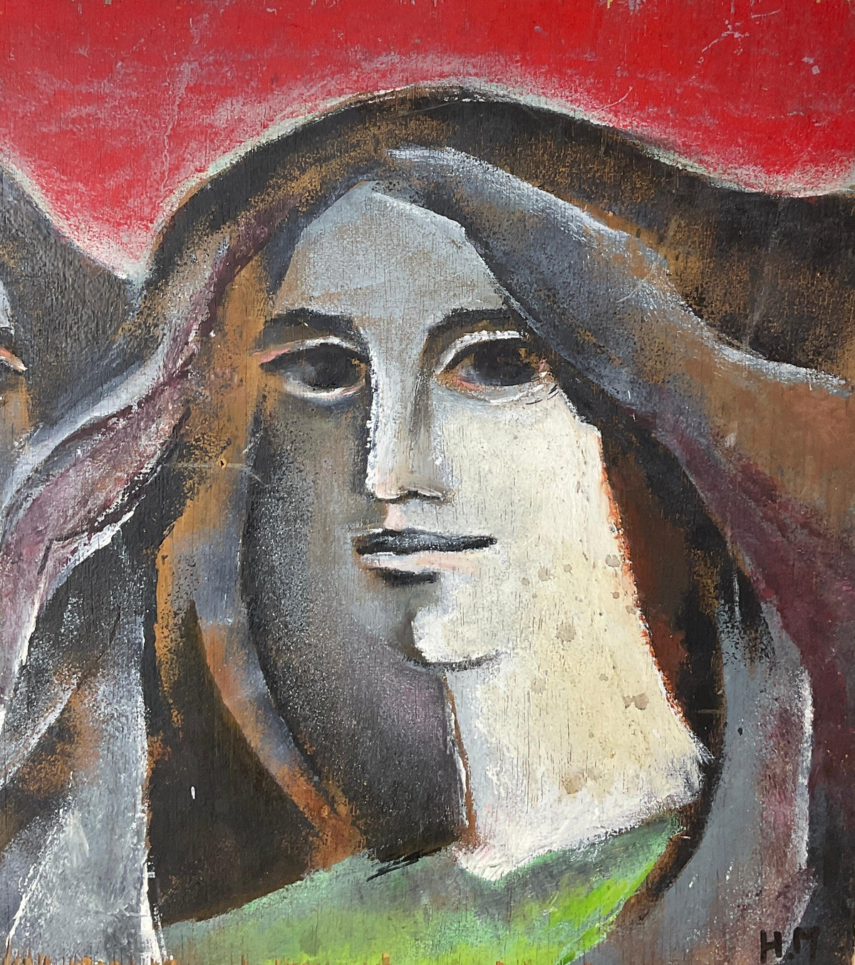 Heidi Melano Painting Oil on Board Double Sided — detail 6