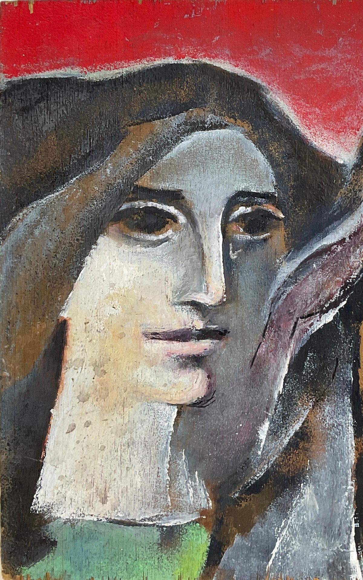 Heidi Melano Painting Oil on Board Double Sided — detail 4