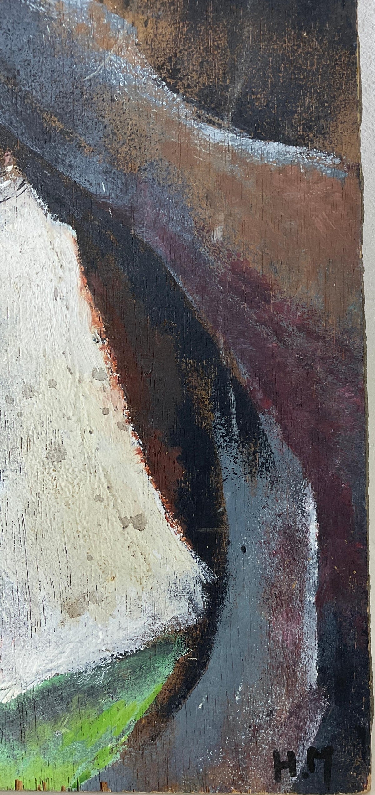 Heidi Melano Painting Oil on Board Double Sided — detail 5