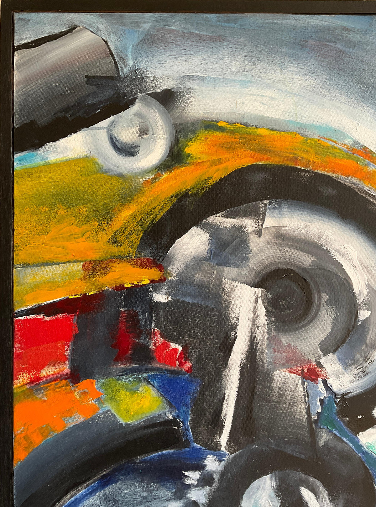 Sonia Delaunay Style Cubist Art Composition Painting by Heidi Melano — detail 4