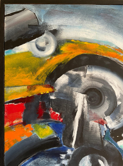 Sonia Delaunay Style Cubist Art Composition Painting by Heidi Melano — detail 4