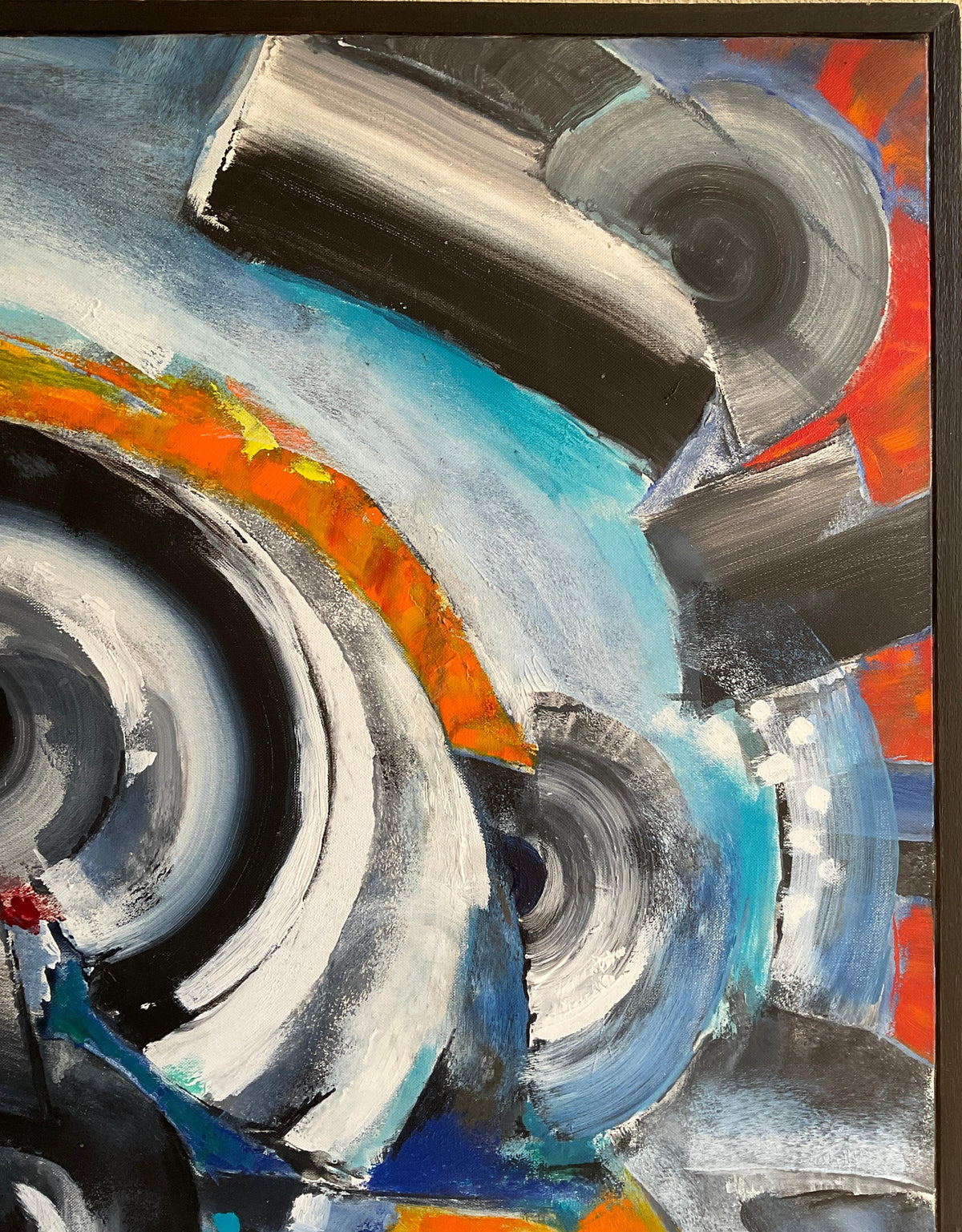 Sonia Delaunay Style Cubist Art Composition Painting by Heidi Melano — detail 5