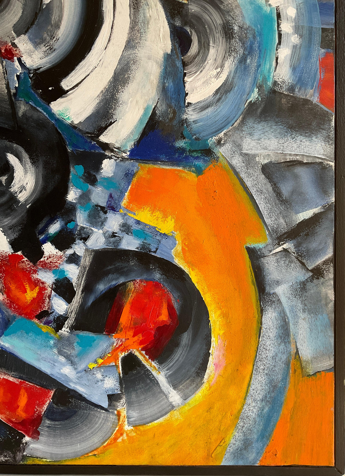 Sonia Delaunay Style Cubist Art Composition Painting by Heidi Melano — detail 6