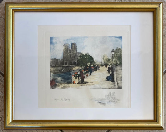 Painting of Notre Dame Cathedral by Henri le Riche — detail 2