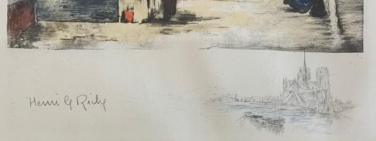 Painting of Notre Dame Cathedral by Henri le Riche — detail 6