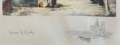 Painting of Notre Dame Cathedral by Henri le Riche — detail 6