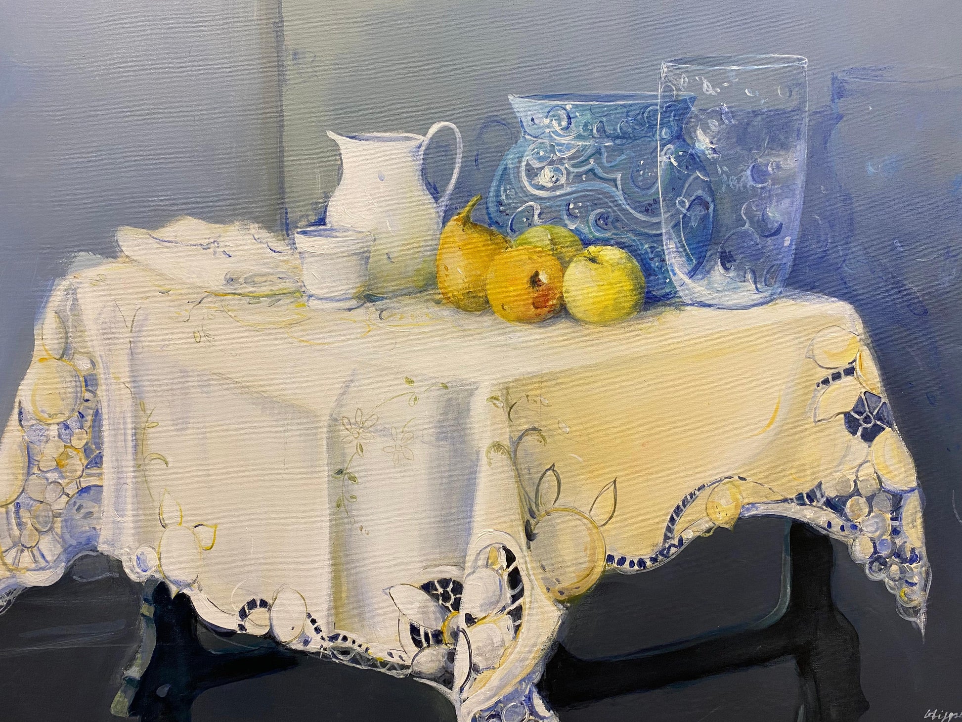 Still Life Print signed Hippert — detail 3