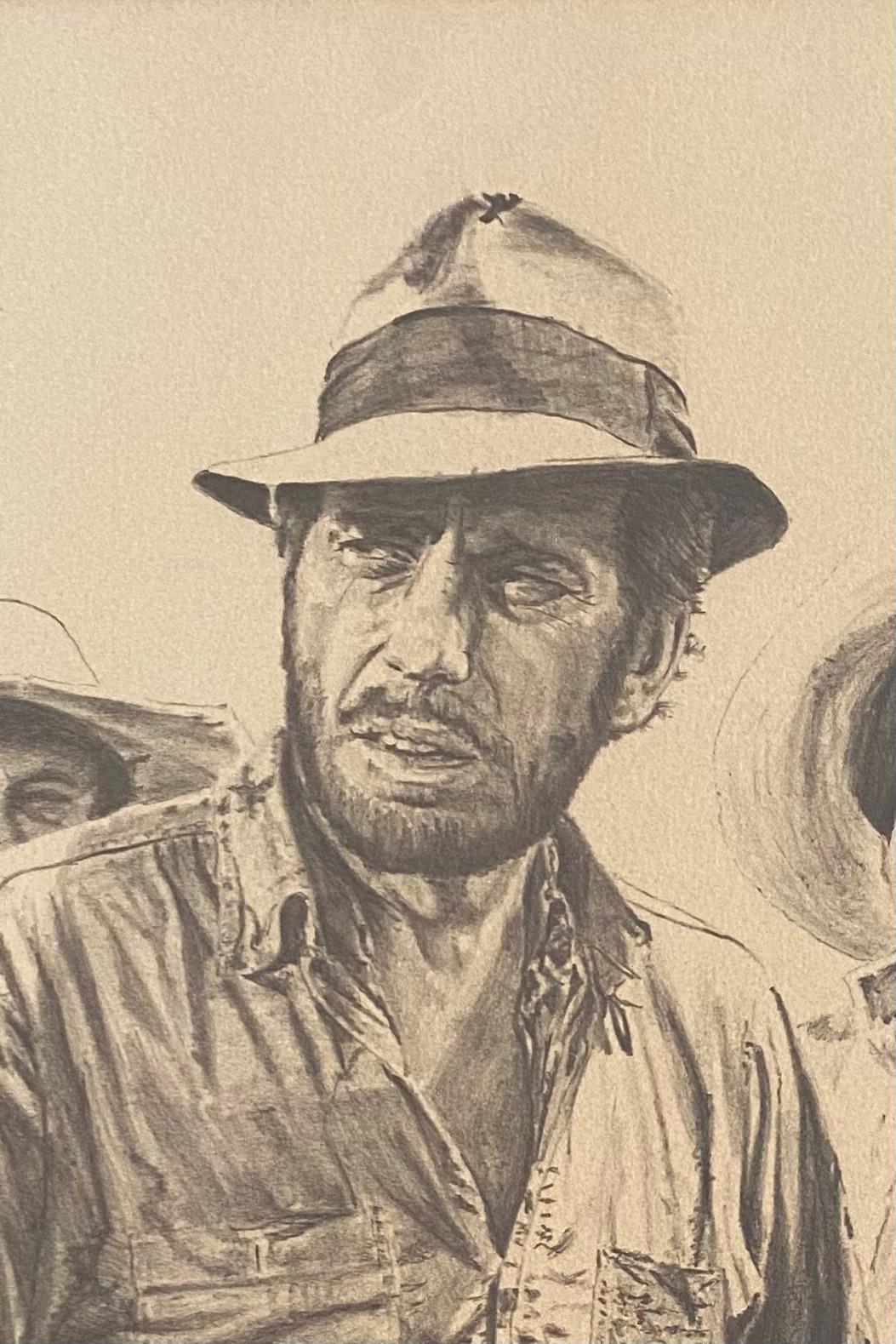 American Western Movie Lithograph "The Treasure of the Sierra Madre", Signed — detail 3