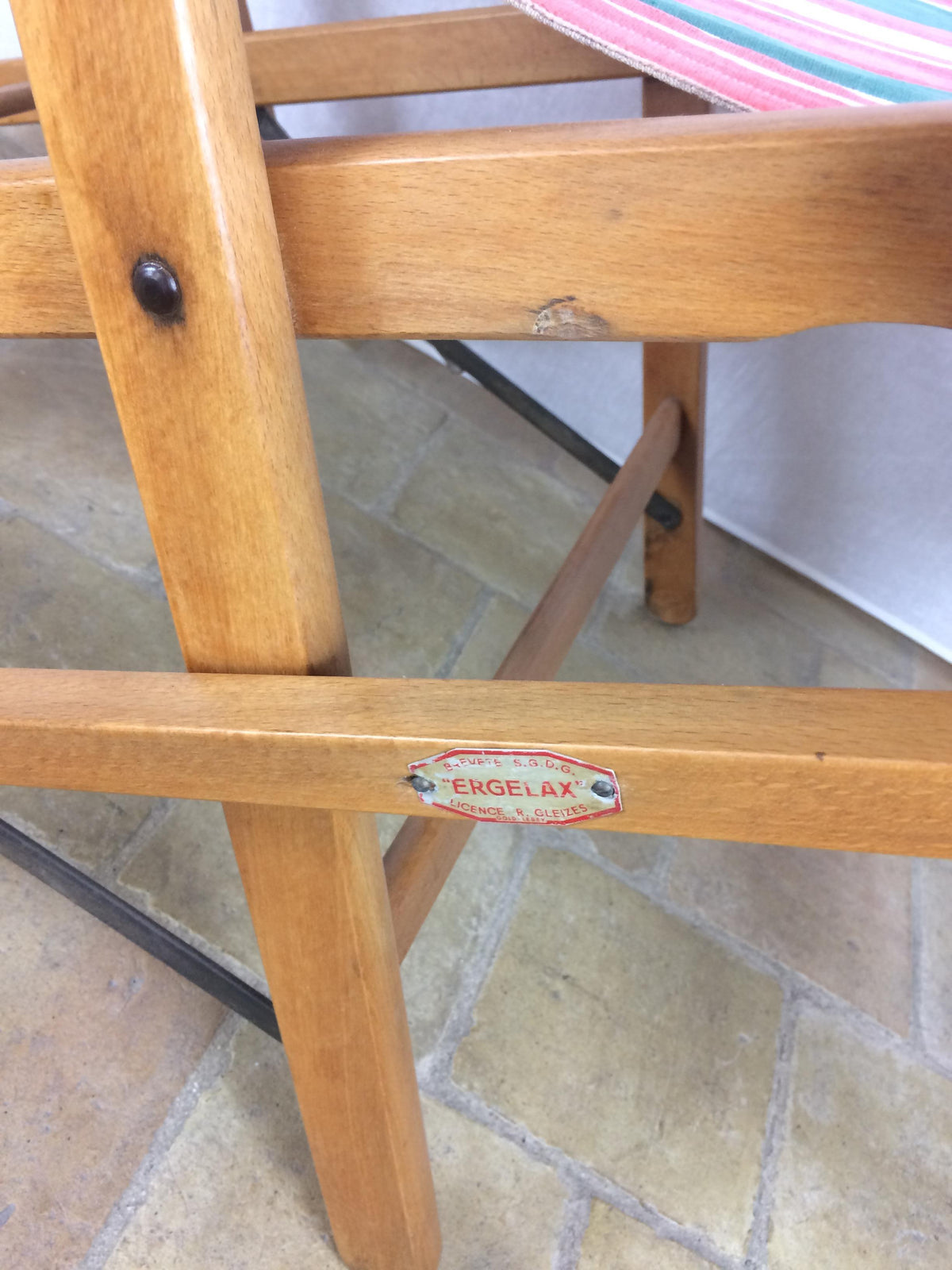 Ergelax Mid-Century Folding Canvas Lounge Chair — detail 8