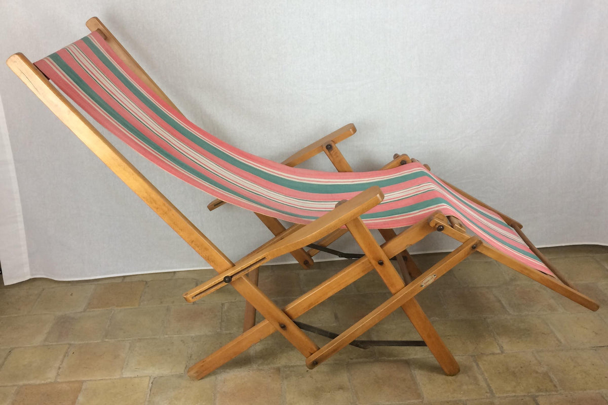 Ergelax Mid-Century Folding Canvas Lounge Chair — detail 2