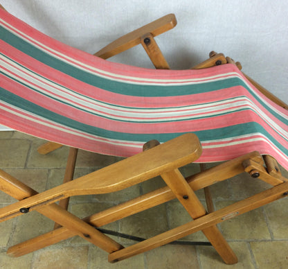 Ergelax Mid-Century Folding Canvas Lounge Chair — detail 4