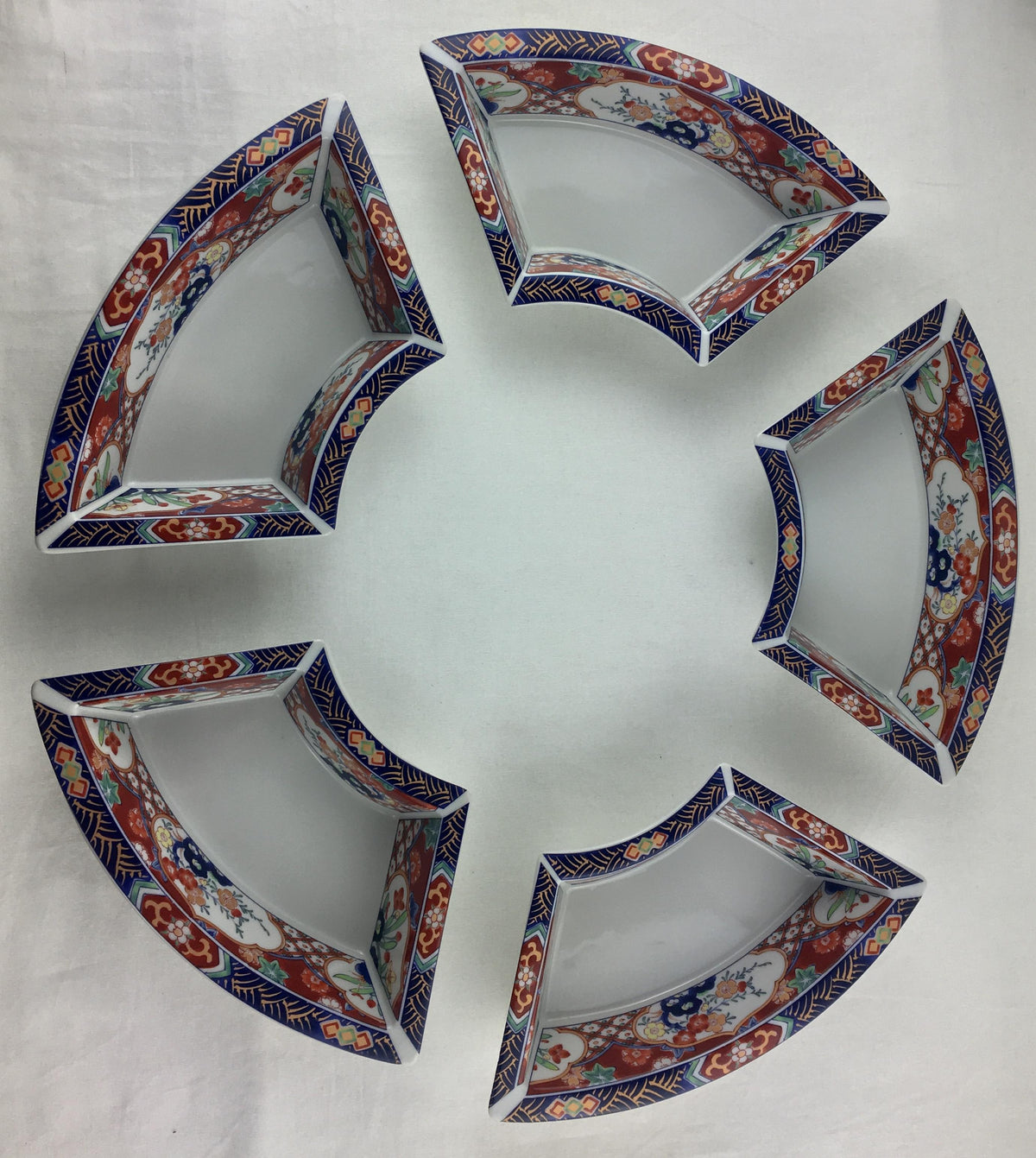Imari Octagonal Shaped Serving Dish Comprised of 5 Bowls — detail 2