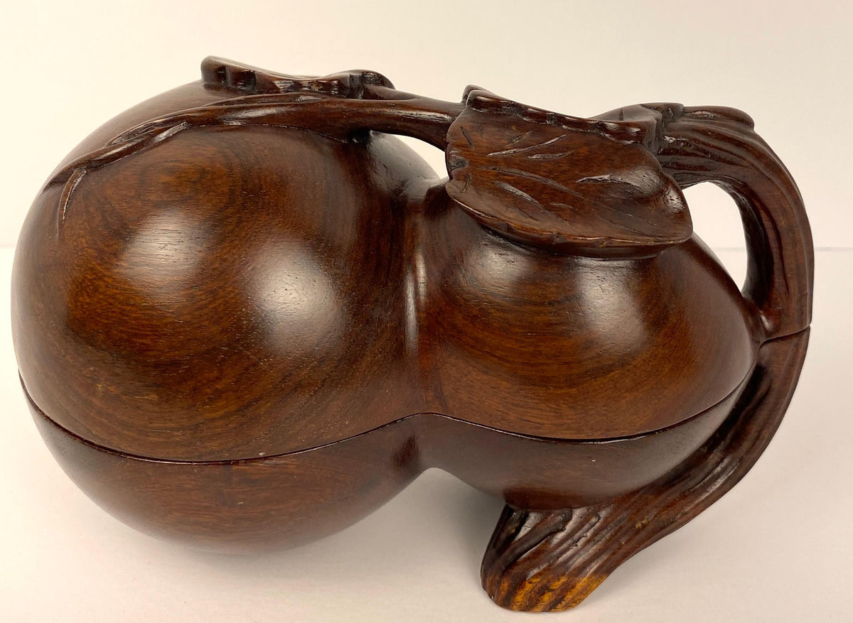 Japanese Art Deco Style Trinket Box or Hand-Carved Rosewood Jewelry Box — detail 4
