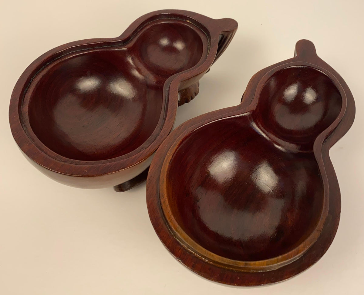 Japanese Art Deco Style Trinket Box or Hand-Carved Rosewood Jewelry Box — detail 3