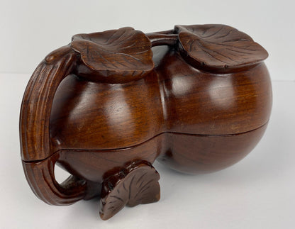 Japanese Art Deco Style Trinket Box or Hand-Carved Rosewood Jewelry Box — detail 2