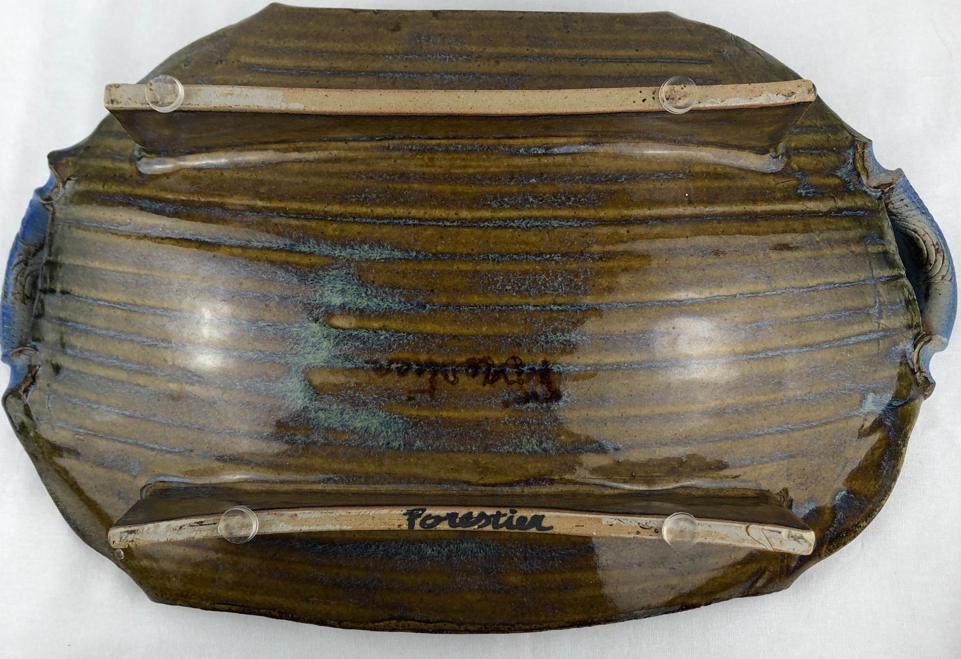 Stunning Midcentury Japanese Inspired French Decorative Object, Signed Forestier — detail 5