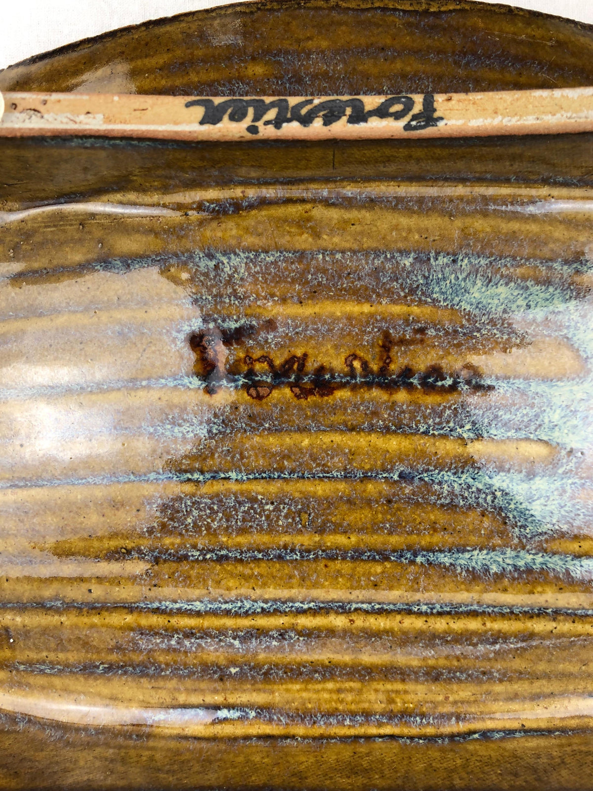 Stunning Midcentury Japanese Inspired French Decorative Object, Signed Forestier — detail 9