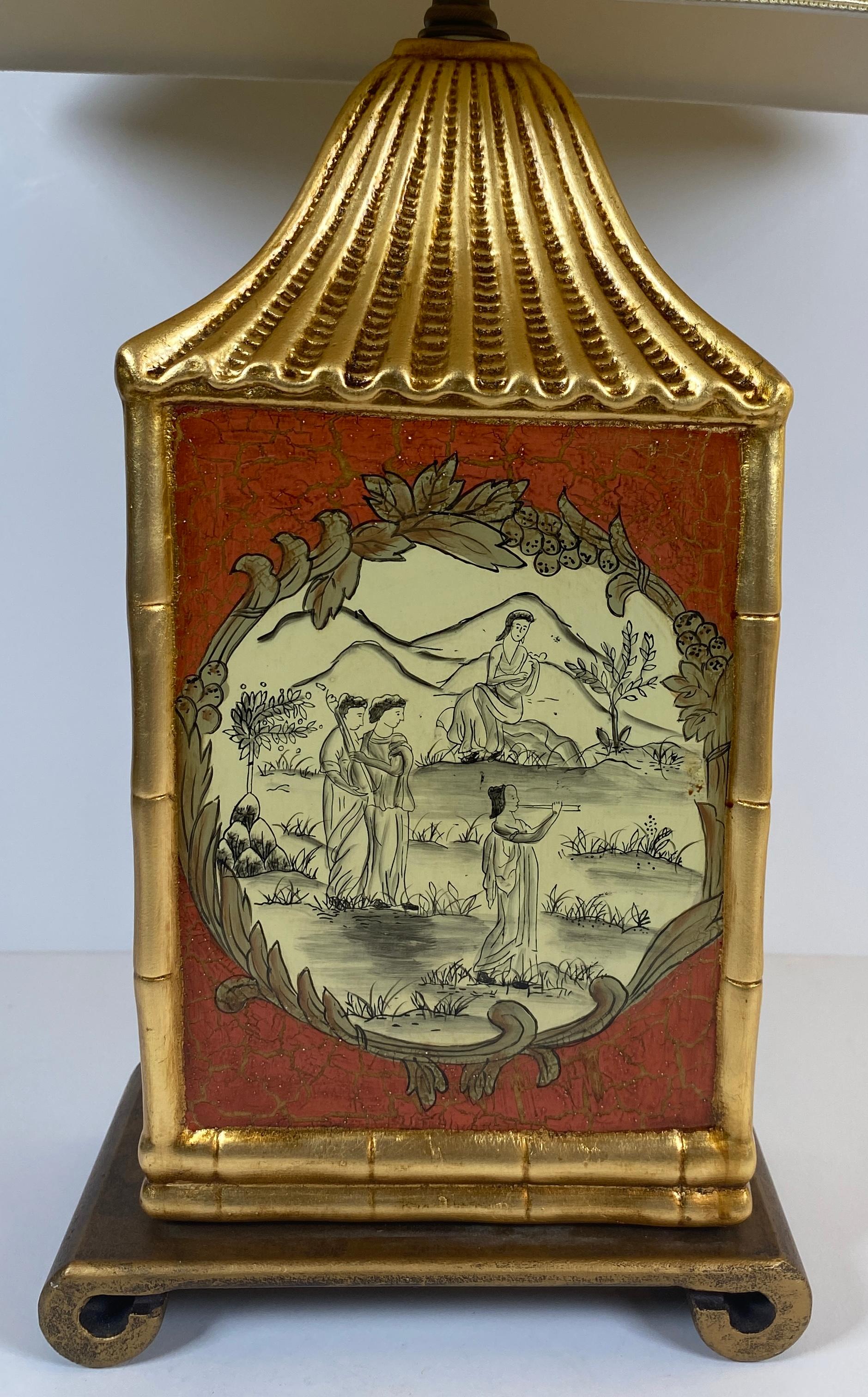 Japanese Cloisonne Lamp Mounted on Brass Base — detail 4