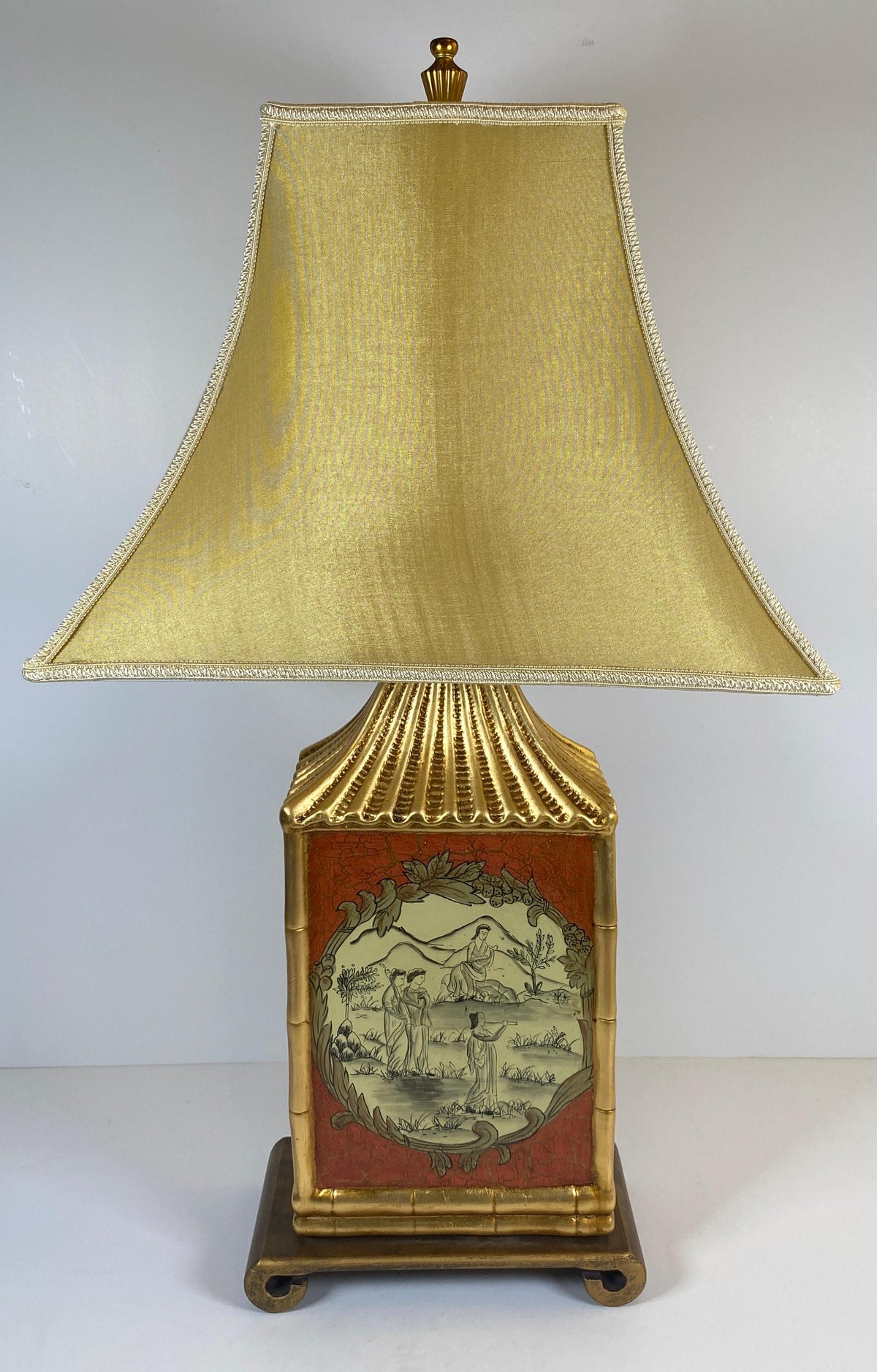 Japanese Cloisonne Lamp Mounted on Brass Base