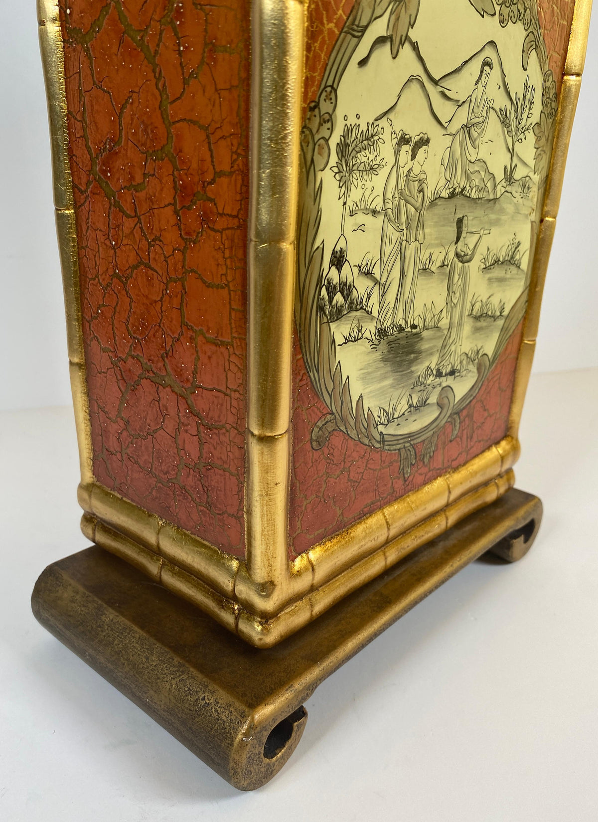 Japanese Cloisonne Lamp Mounted on Brass Base — detail 14
