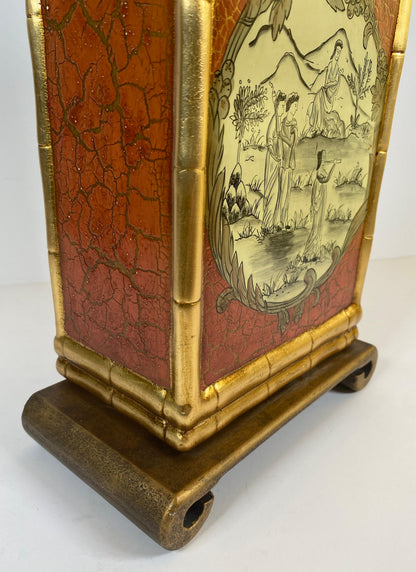 Japanese Cloisonne Lamp Mounted on Brass Base — detail 14