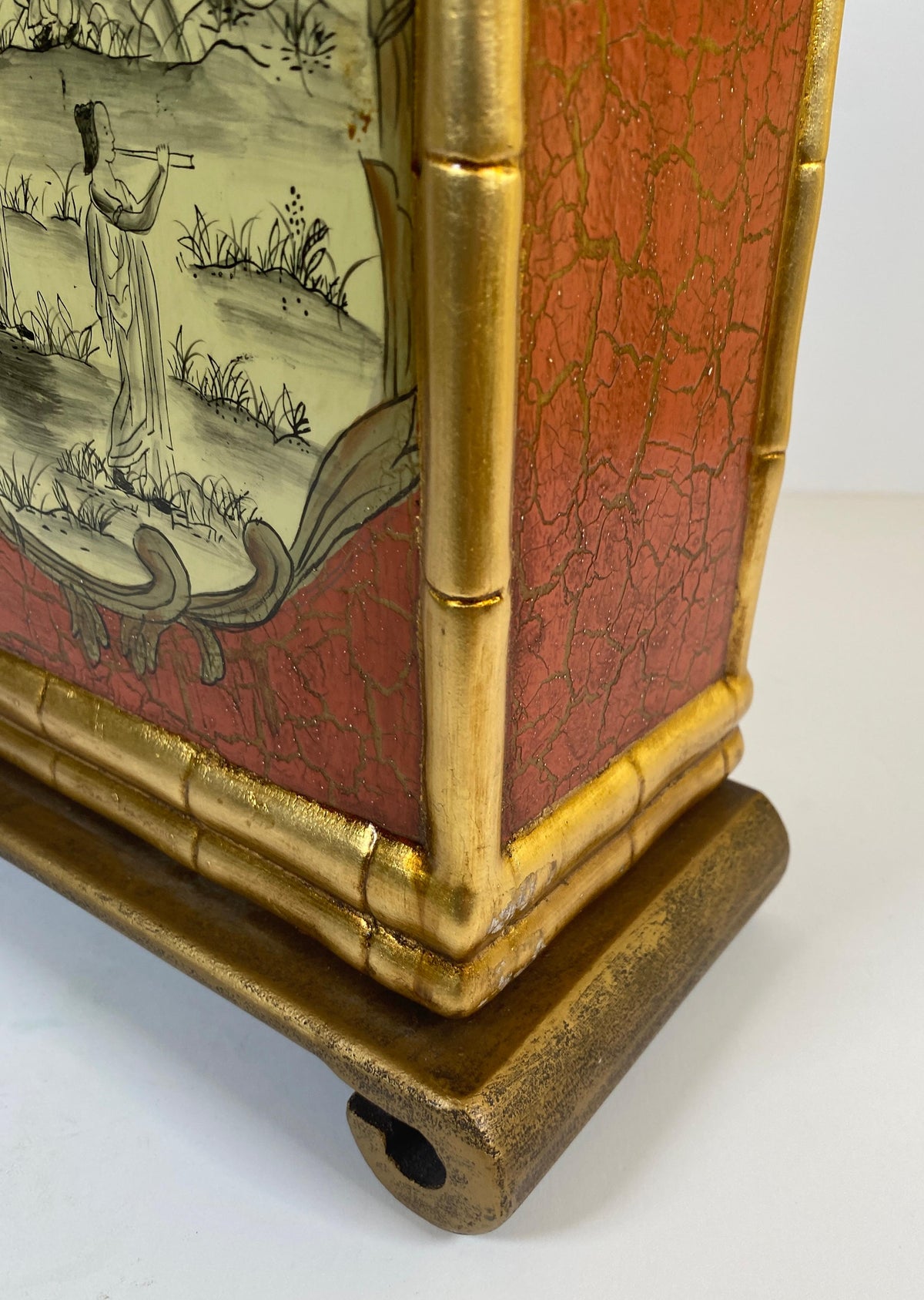 Japanese Cloisonne Lamp Mounted on Brass Base — detail 13