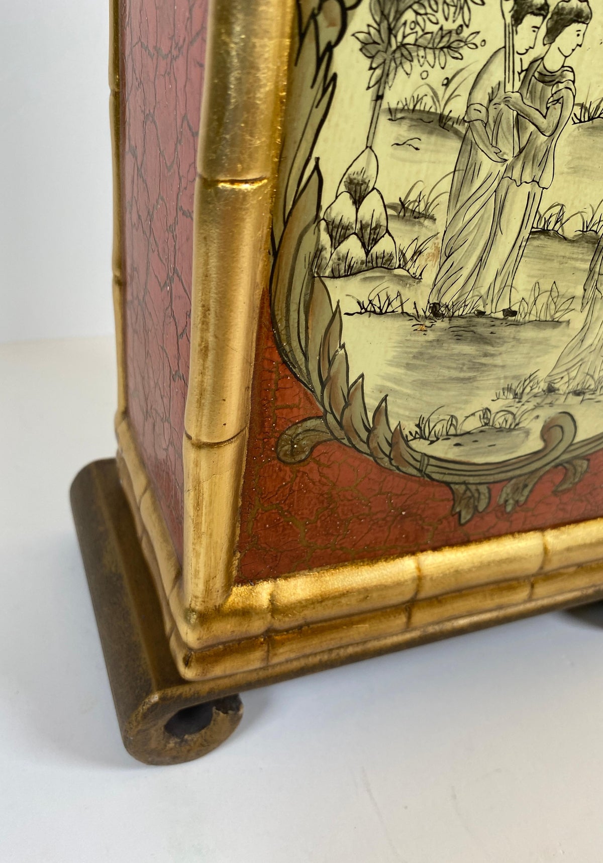 Japanese Cloisonne Lamp Mounted on Brass Base — detail 12