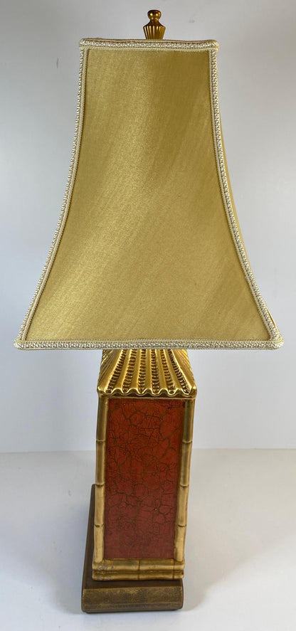 Japanese Cloisonne Lamp Mounted on Brass Base — detail 6
