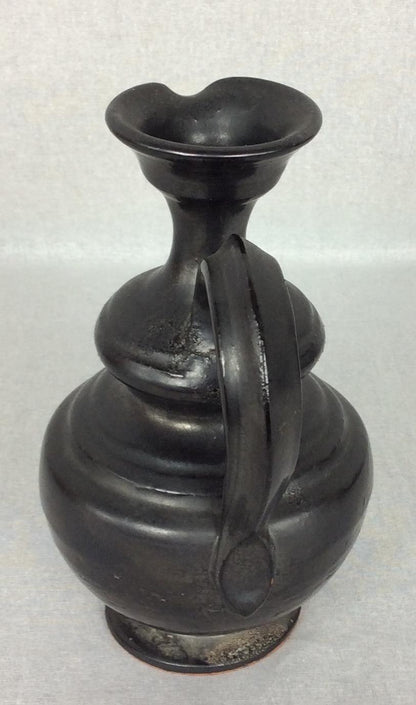 Jean Marais, Midcentury Black Matte Vase from Vallauris Studio — detail 6