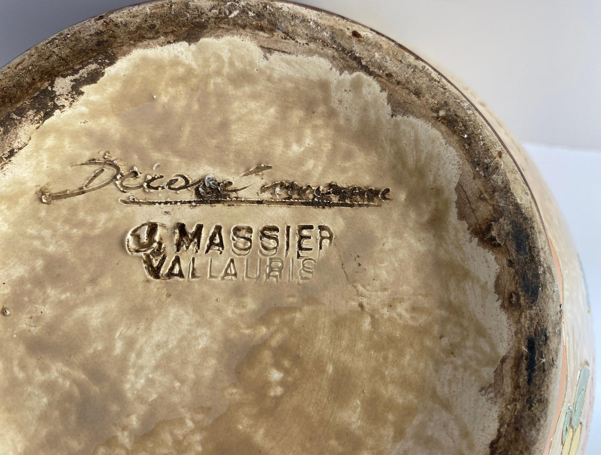 Antique Jerome Massier Planter Bowl, 11 Inch Diameter — detail 3