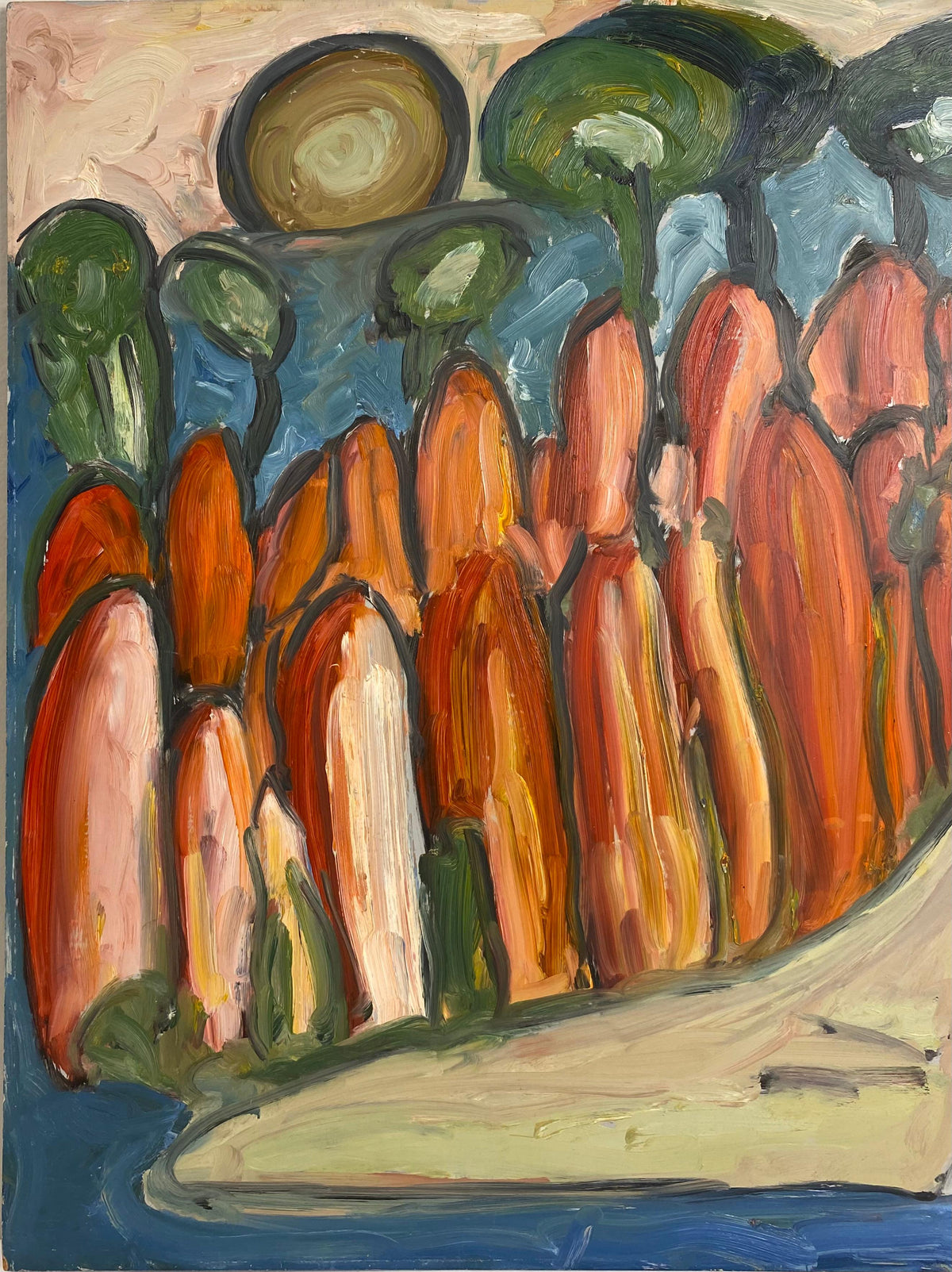 Jo Patch Oil on Board Painting — detail 4