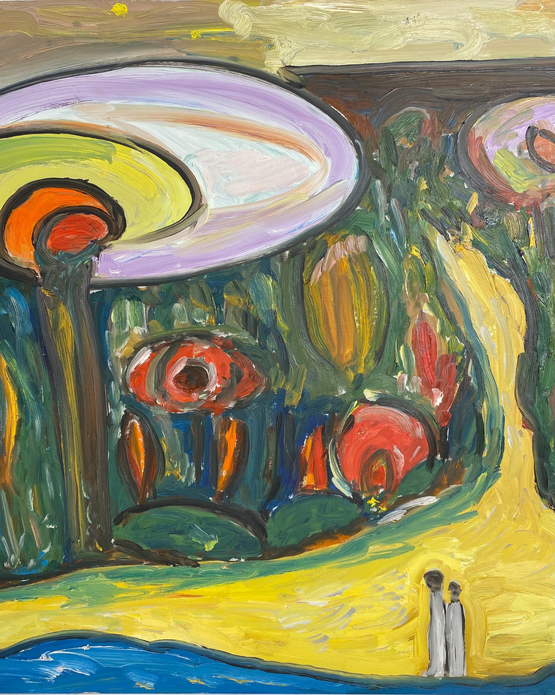 Jo Patch Oil on Board Painting — detail 2