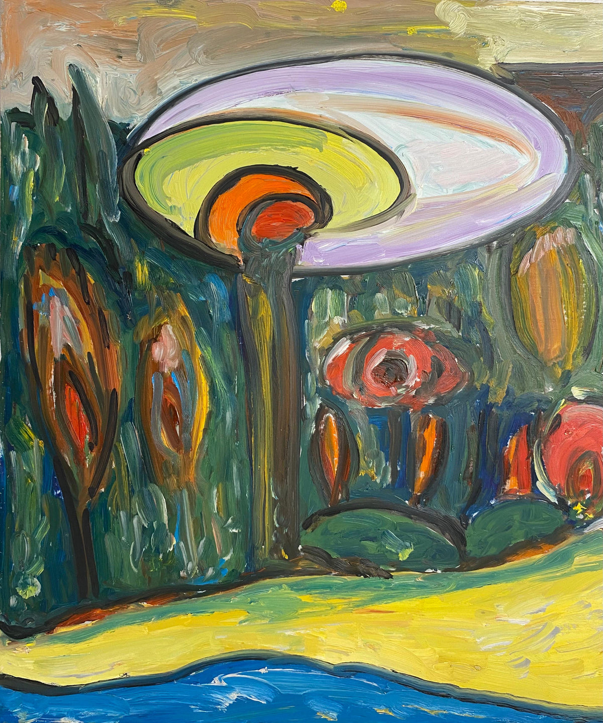 Jo Patch Oil on Board Painting — detail 5