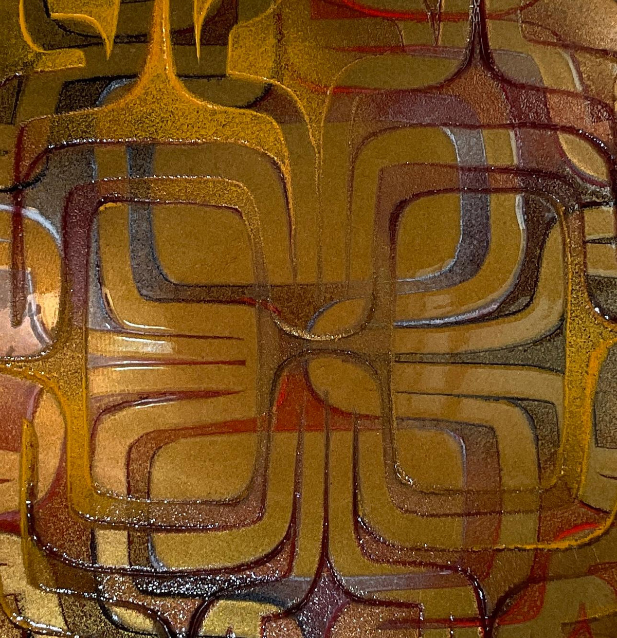 Decorative Enamel Charger, Plate or Vide Poche Signed Jules Perrin — detail 5