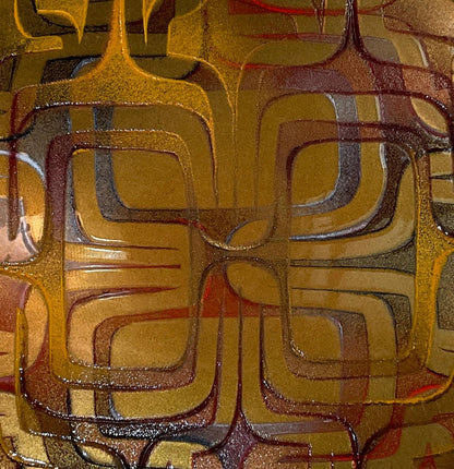Decorative Enamel Charger, Plate or Vide Poche Signed Jules Perrin — detail 5